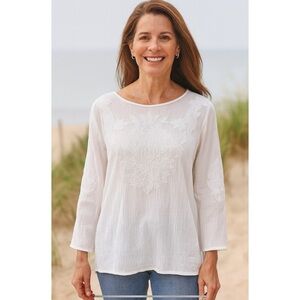 CULTURE TOP LG NWT LACE EMBROIDERY BOHEMIAN DAINTY FEMININE DELICATE COTTAGECORE